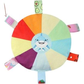 Plush Pet Dog Flying Discs Chew Toys, InteractiveTug Of War Dog Toys With Bells Inside,TurntablePattern Washable Bite-Resistant Pet Toys ForDogs (Option: Shark)